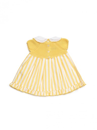 Vestido bebé niña combinado rayas JULIANA Limón [3]