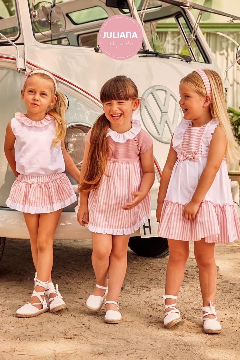 Vestido bebé niña combinado JULIANA Limonada