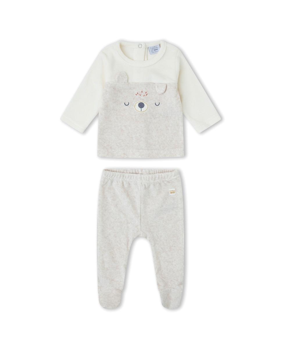 Conjunto Polaina terciopelo Recién Nacido YATSI Hello Baby 26200204.jpg