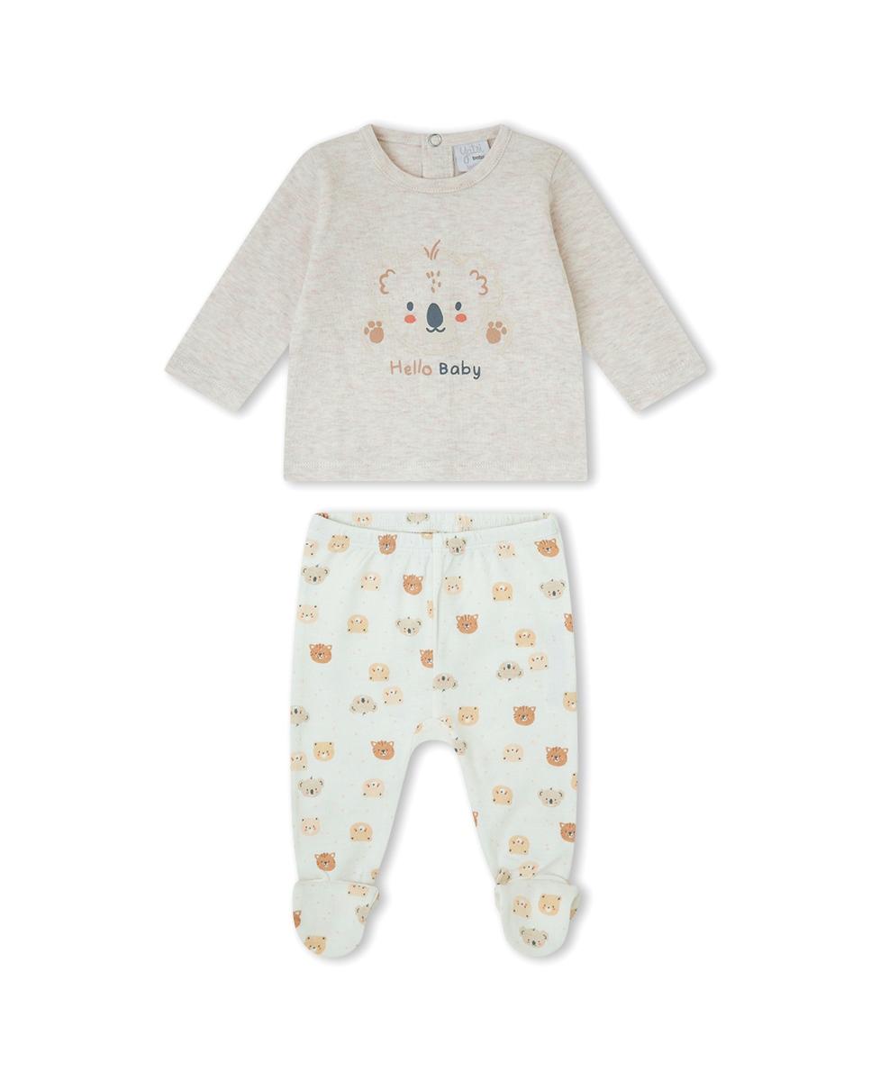 Conjunto Polaina Interlock Recién Nacido YATSI Hello Baby 26200254.jpg