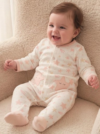 Pijama Pelele bebé niña interlock YATSI Stars 26200365.jpg
