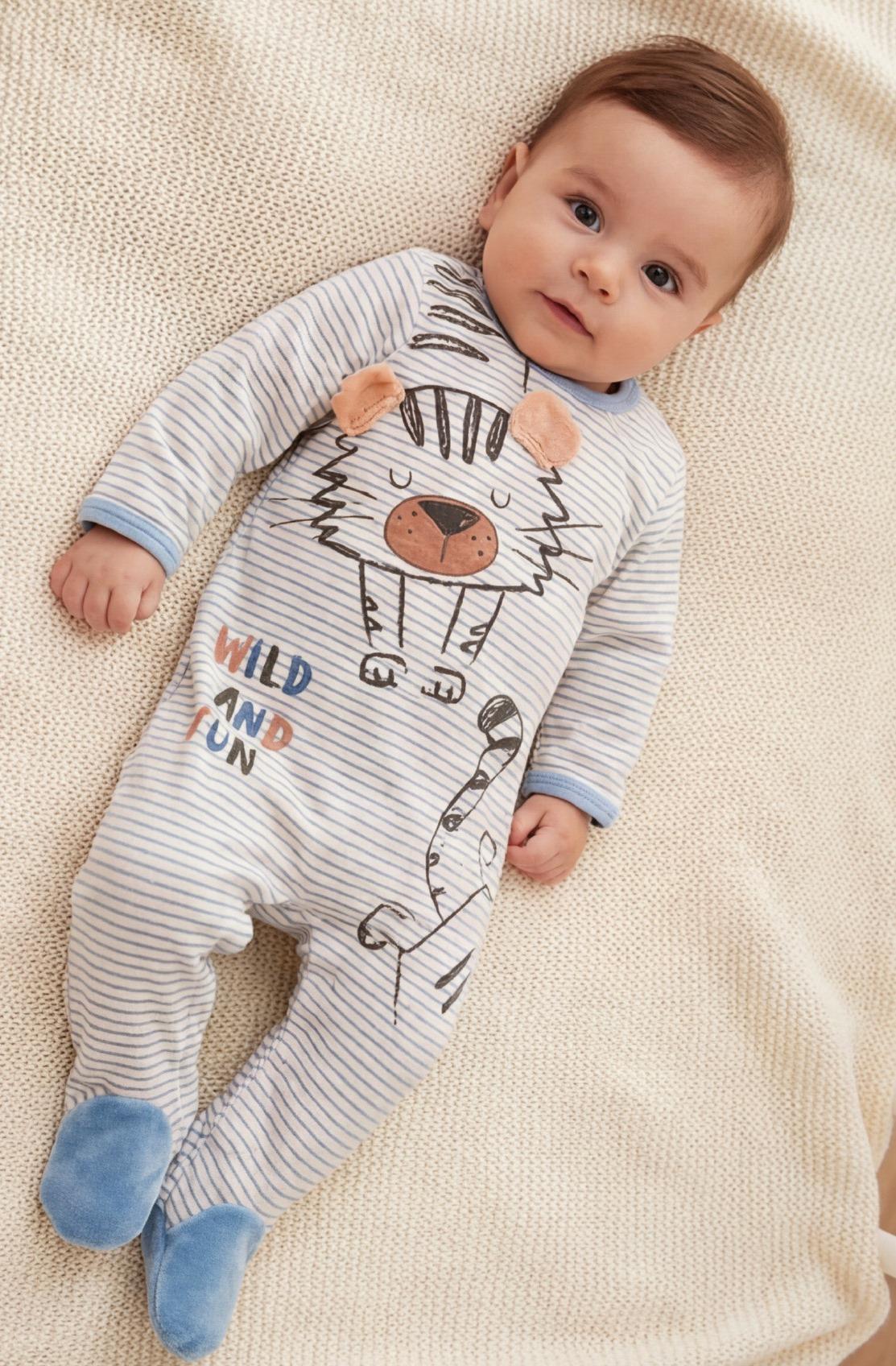 Pijama Pelele bebé niño terciopelo YATSI Wild and Fun 26200464.jpg