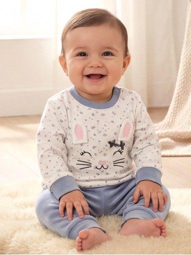 Pijama bebé niña terciopelo YATSI Rabbit 26200513.jpg