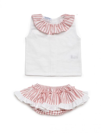 Conjunto niña rayas JULIANA Limonada [2]