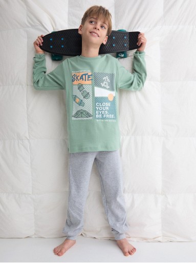 Pijama chico algodón interlock TOBOGAN Skate 26208006.jpg
