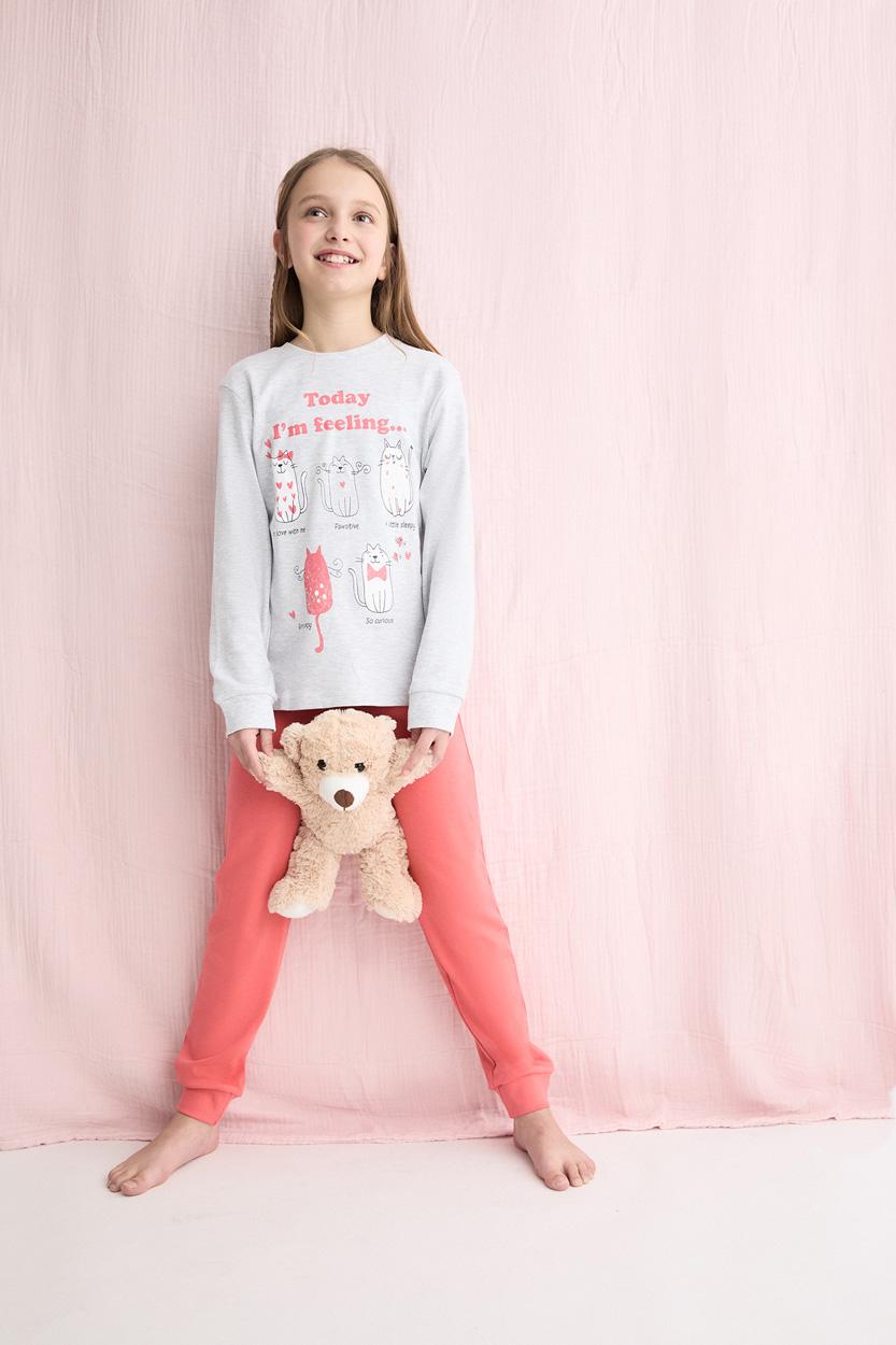 Pijama chica algodón interlock TOBOGAN Cats 26208201.jpg