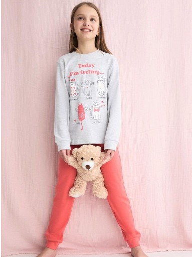 Pijama chica algodón interlock TOBOGAN Cats 26208201.jpg