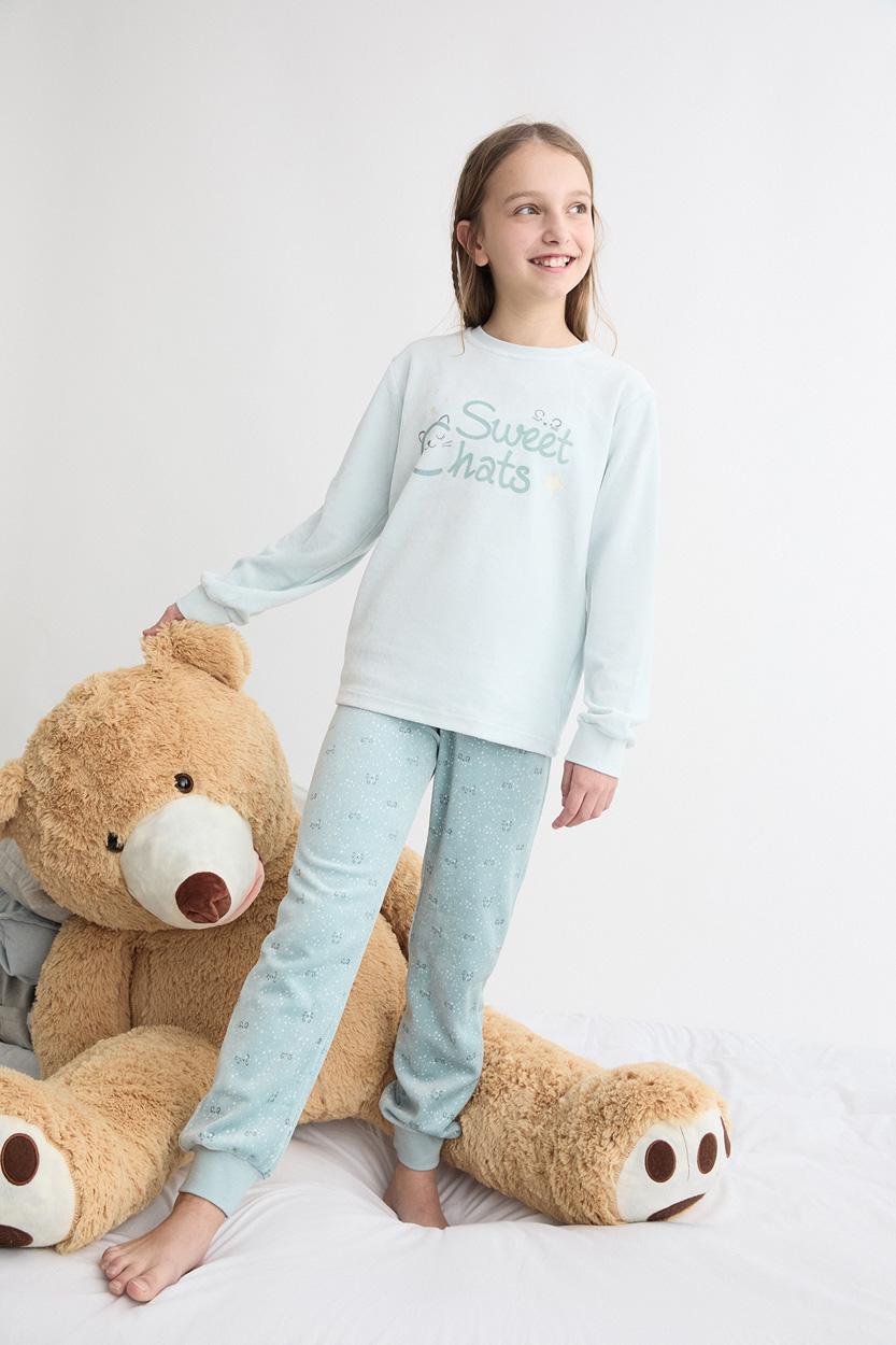 Pijama Chica terciopelo TOBOGAN Sweetchats 26208303-26208313.jpg