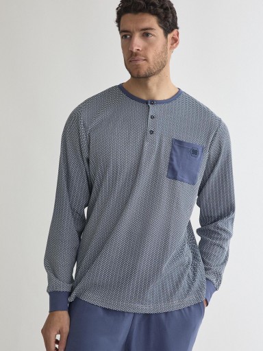 Pijama hombre algodón interlock DIASSI Navy [1]