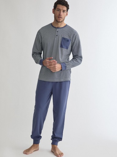 Pijama hombre algodón interlock DIASSI Navy [0]
