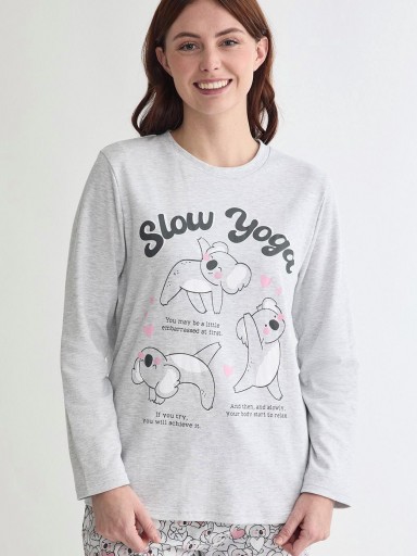 Pijama mujer algodón interlock DIASSI Slowyoga [1]