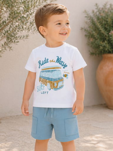 Conjunto Bermuda Punto bebé niño CANADA HOUSE Cocoblub [1]