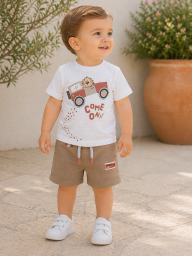 Conjunto Bermuda Punto bebé niño CANADA HOUSE Come On 26354520.jpg