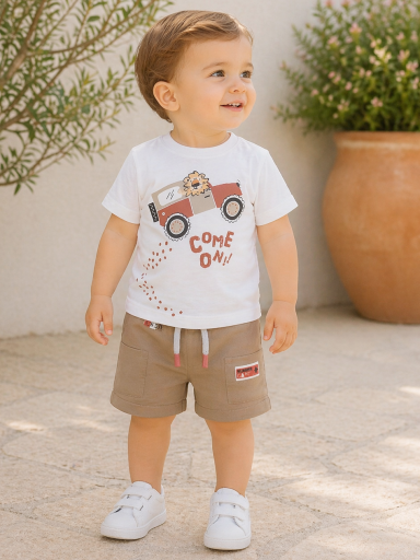 Conjunto Bermuda Punto bebé niño CANADA HOUSE Come On 26354520.jpg