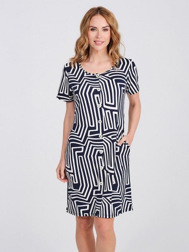 Camisola abotonada Mujer estampado geométrico RAS DE MAR 26808.jpg