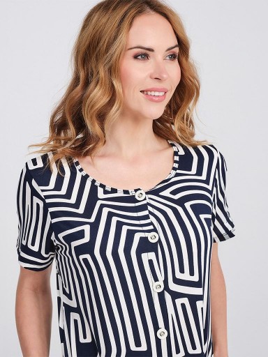 Camisola abotonada Mujer estampado geométrico RAS DE MAR 26808.jpg [2]