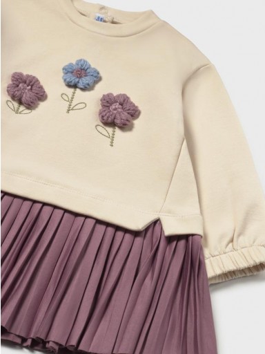 Vestido combinado felpa bebé niña Mayoral  [2]