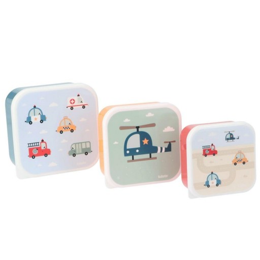 3 Cajas Almuerzo City Cars TUTETE 