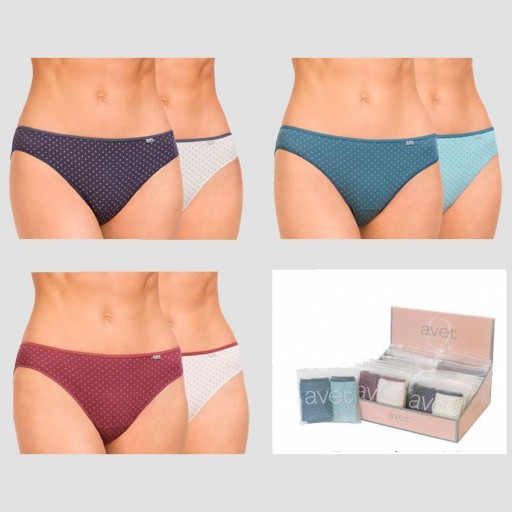 Pack 2 Bragas Bikini fantasía algodón AVET 309 [0]