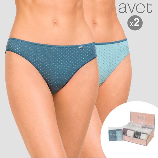 Pack 2 Bragas Bikini fantasía algodón AVET 309 [1]