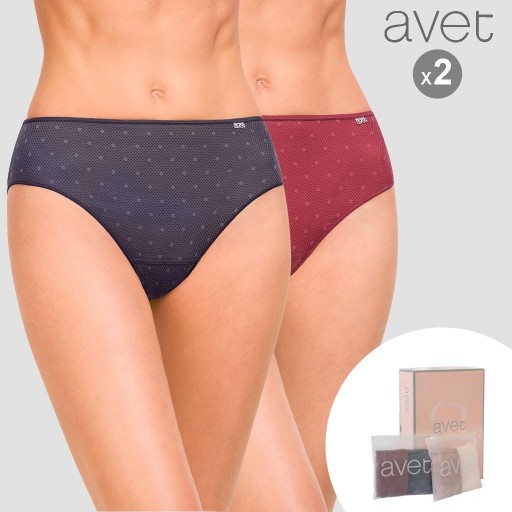 Pack 2 Bragas Midi fantasía Poliamida 32078 [1]