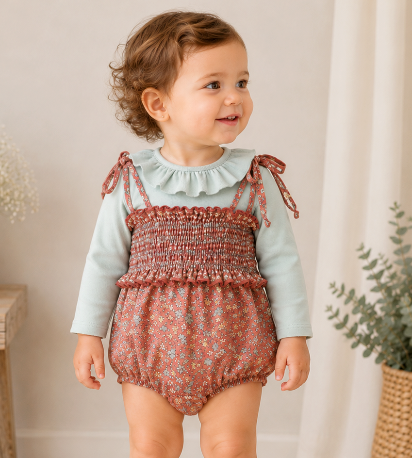 Pelele Ranita Siroco bebé niña Calamaro Baby 32507.jpg