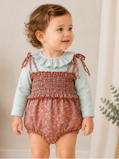 Pelele Ranita Siroco bebé niña Calamaro Baby 32507.jpg