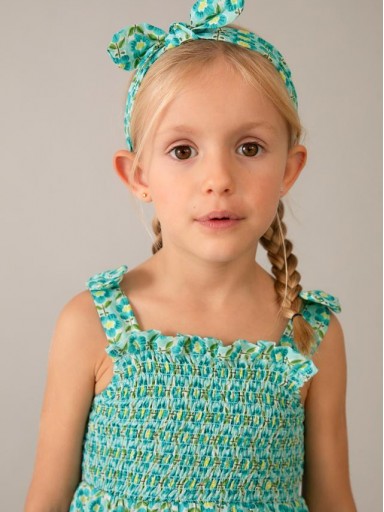 Vestido estampado con diadema niña Mayoral [1]