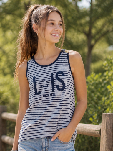 Camiseta rayas tirantes niña Lois 45972 LOOK.jpg