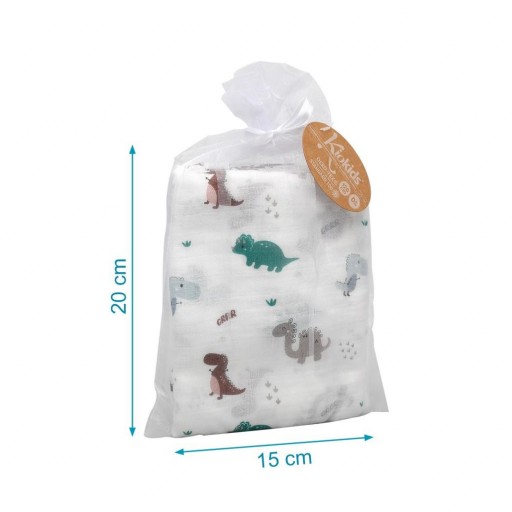 Muselina Bambú Dinos 120x120 Kiokids [3]