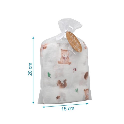 Muselina Bambú Ositos 120x120 Kiokids