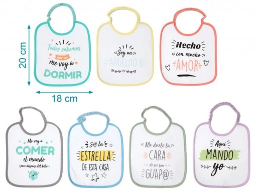 Pack 7 Baberos Impermeables Frases divertidas [4]