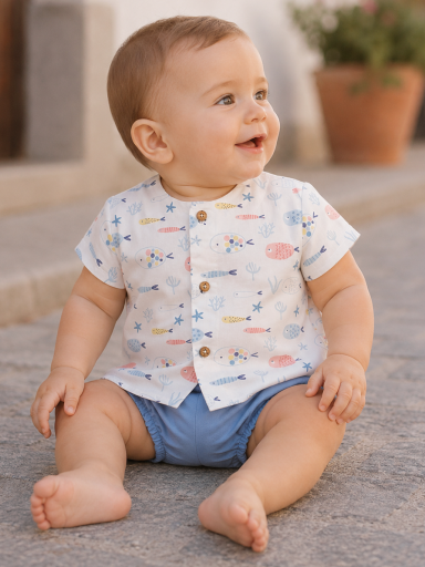 Conjunto bebé niño Buceando en Mallorca de Mac Ilusión 8525.jpg