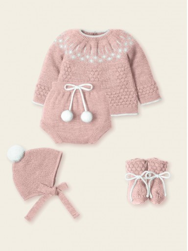 Conjunto Pololo 4 Piezas Punto Bebé MAC ILUSIÓN Cedro Encantado [2]