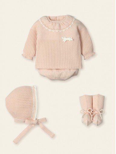 Conjunto Tricot 4 piezas bebé niña Mac Ilusión 9844 NUDE.jpg [0]
