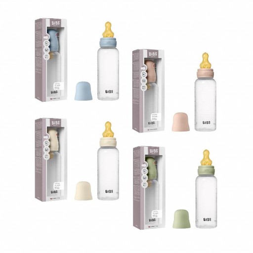 Biberón Plástico BIBS Tetina Látex 270ml  