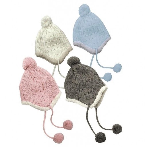 Gorro bebé Orejeras Trenzado