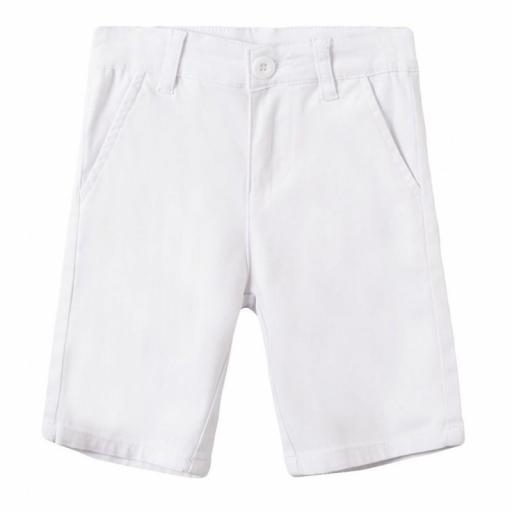Newness Pantalón corto chino niño blanco JBV59232.jpg