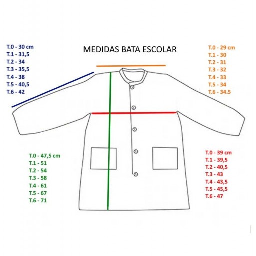 Bata colegio sin cuello COCHE JIRAFA [3]