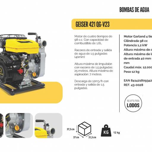 Motobomba de gasolina GARLAND GEISER 421QG-V23 [1]