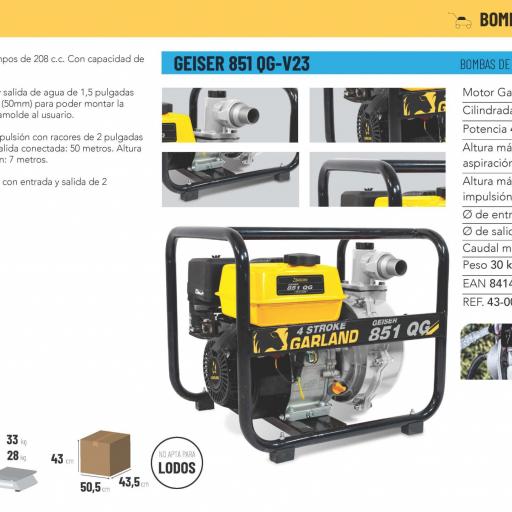 Motobomba de gasolina GARLAND GEISER 851QG-V23 [1]