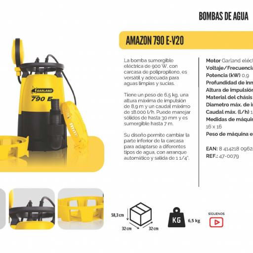 BOMBA SUMERGIBLE GARLAND AMAZON 790 E-V20 [1]