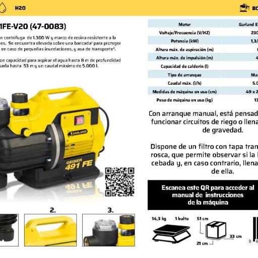 BOMBA DE PRESIÓN GARLAND GEISER 491 FE-V20 [1]