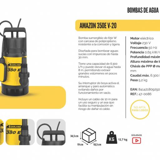 BOMBA SUMERGIBLE GARLAND AMAZON 350 E-V23 [1]