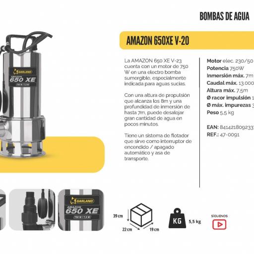 BOMBA SUMERGIBLE GARLAND AMAZON 650 XE-V23 [1]