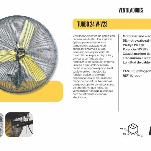 Ventilador Profesional Garland TURBO 24 W-V23 [1]