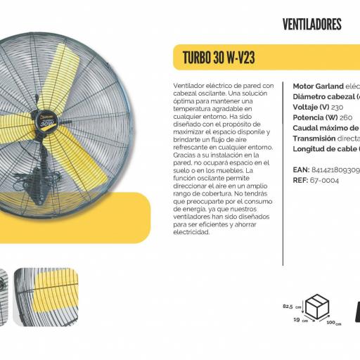 Ventilador Profesional Garland TURBO 30W-V23 [1]