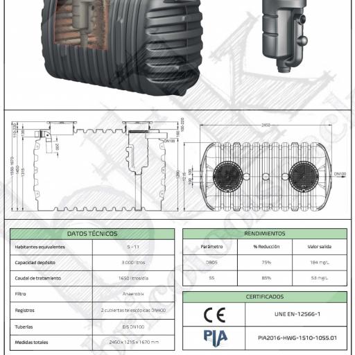 Pack Integral DEPURLINE 3000 litros - 11 habitantes [2]