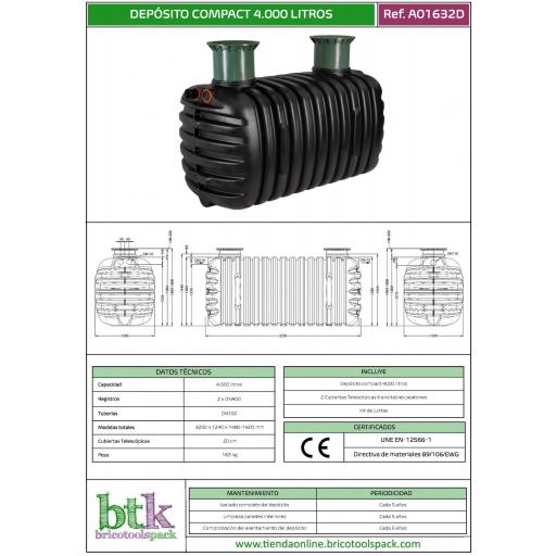 Depósito compact de 4000 a 5000 litros para aguas pluviales [2]