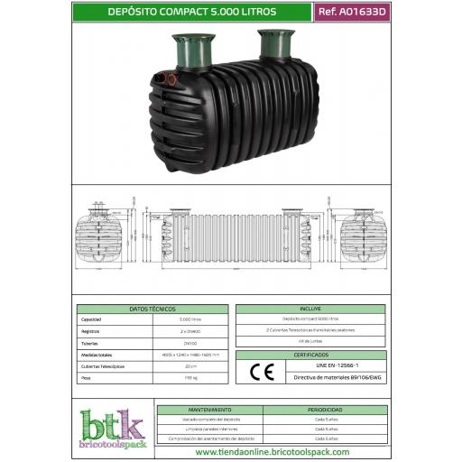 Depósito compact de 4000 a 5000 litros para aguas pluviales [3]